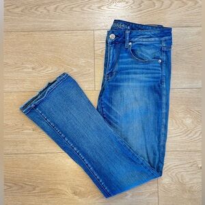 American Eagle Outfitters Women's Skinny Kick Boot Cut Jeans - Blue